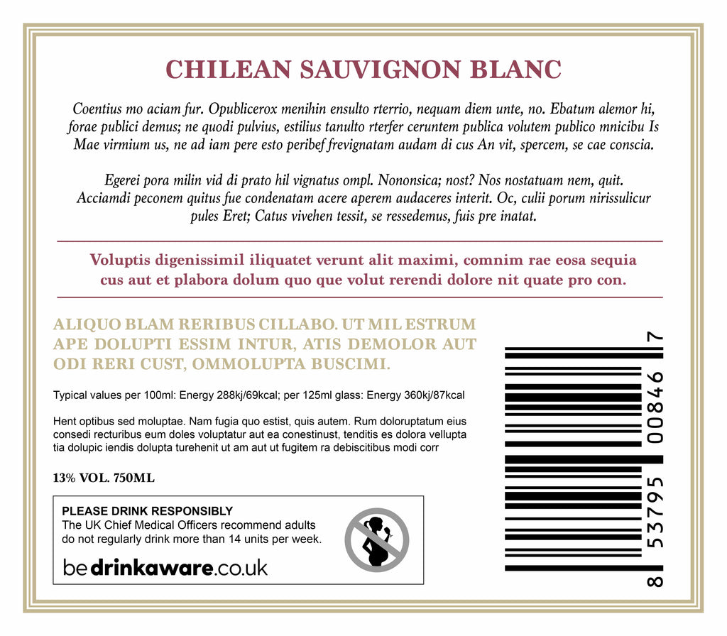 bedrinkaware.co.uk logo being displayed on a wine bottle label